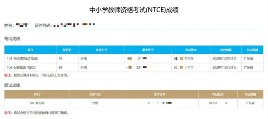 2021下半年教师资格证面试成绩查询